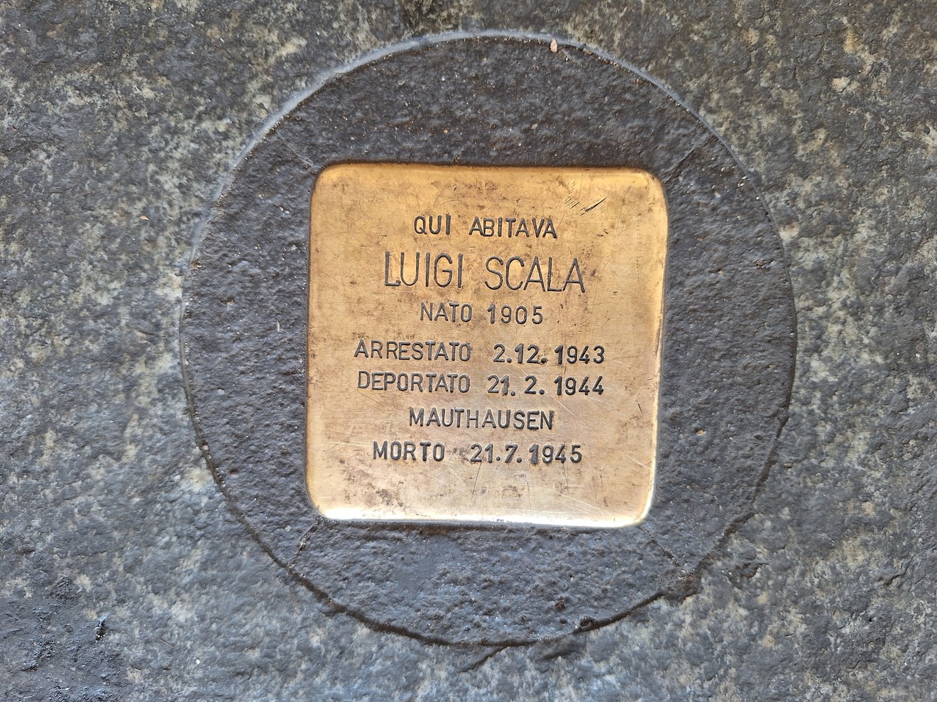 Pietra d'inciampo a Scala, Comune di Torino (TO), foto 1