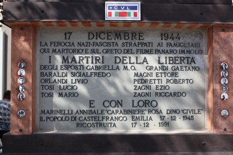 Monumento ai Martiri del Panaro, commemorazione della lotta partigiana e delle vittime del nazifascismo.