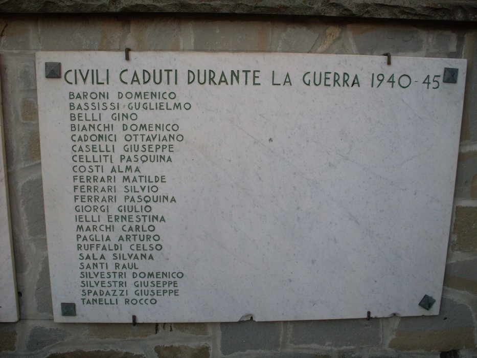 Monumento commemorativo per i caduti di Toano durante la Seconda Guerra Mondiale.