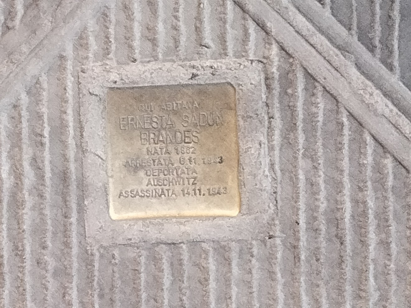 Pietra d'inciampo a Brandes, Comune di Siena (SI), foto 1