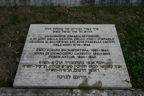 Monumento dedicato ai membri della comunità ebraica di Firenze scomparsi, in memoria della loro storia.