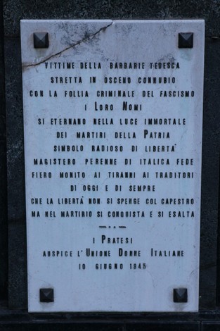 Sacrario dei partigiani pratesi: memoriale dedicato ai caduti nella lotta per la libertà e contro il fascismo.