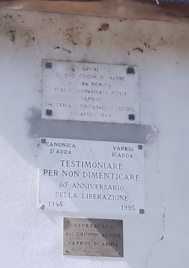 Lapidi alla "Madonna Ferita"., Comune di Vaprio d'Adda (MI), foto 1