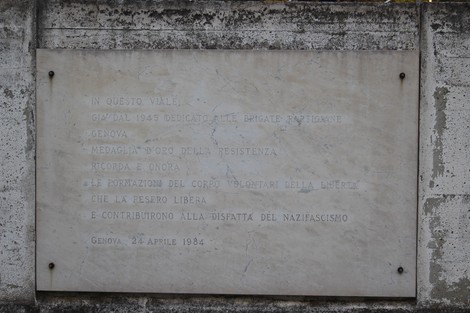 Monumento al Corpo dei Volontari della Libertà, commemorazione della resistenza contro il nazifascismo a Genova.