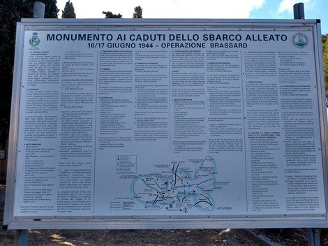 Monumento commemorativo ai caduti dello sbarco alleato, 16-17 giugno 1944, Operazione Brassard.