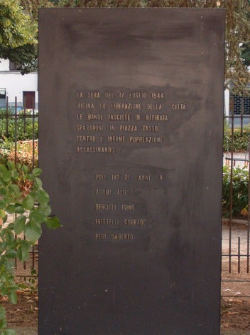Monumento ai partigiani caduti dell'Oltrarno, commemorazione della resistenza e della liberazione.