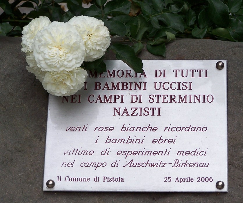 Monumento in memoria dei bambini uccisi nei campi di sterminio nazisti, Auschwitz-Birkenau.