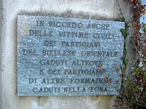 Monumento ai caduti per la Libertà, in memoria delle vittime civili e dei partigiani del Biellese orientale.