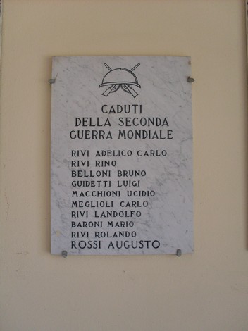 Lapidi commemorative dei caduti di San Valentino nella Seconda Guerra Mondiale.