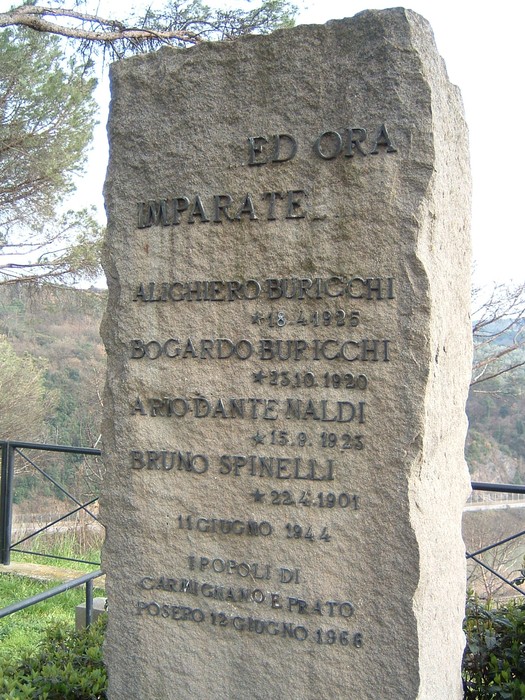 Monumento di Poggio alla Malva, dedicato a figure storiche locali e alla memoria collettiva.