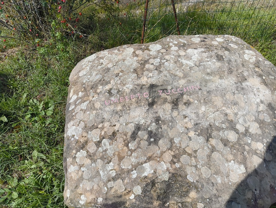 Monumento in memoria dei partigiani caduti a Monte Sabbiuno, evocativo di storia e resistenza.