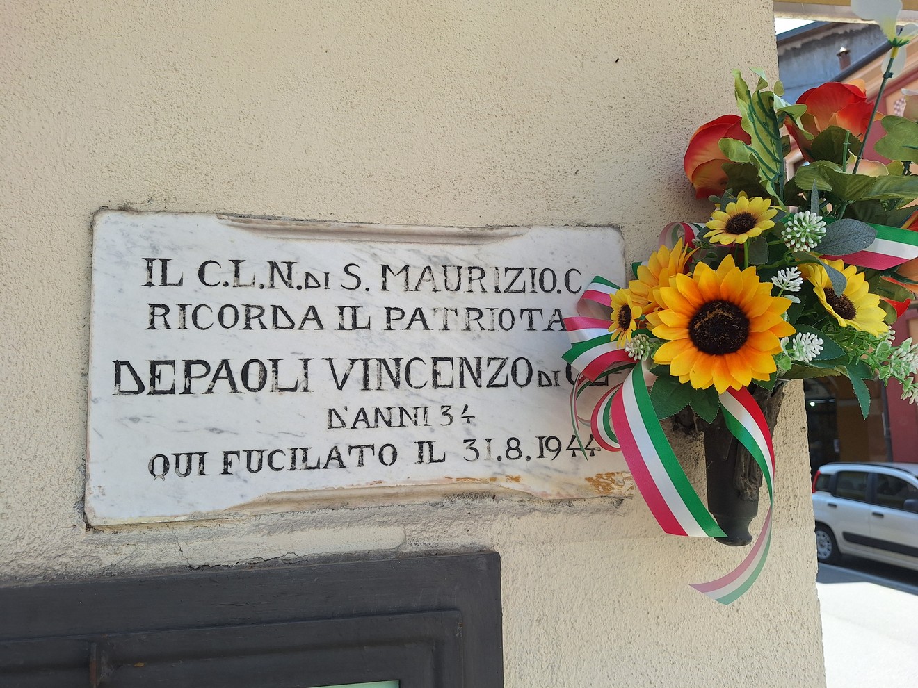 Lapide a De Paoli, Comune di San Maurizio Canavese (TO), foto 1