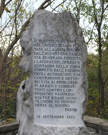 Monumento alla Brigata Proletaria, commemorazione dei lavoratori che opposero la resistenza fascista. 13 settembre 1970.