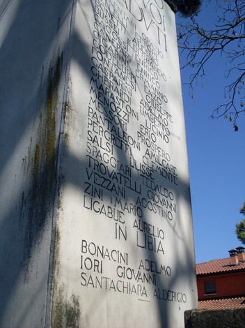 Monumento commemorativo ai caduti di Budrio, in onore dei valorosi sacrifici durante le guerre.