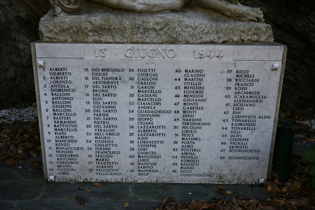 Monumento commemorativo dell'eccidio di Forno, in onore delle vittime del 15 giugno 1944.