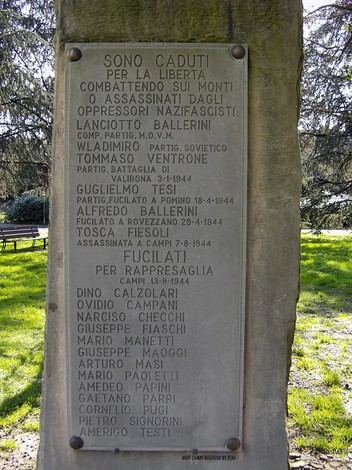 Monumento ai caduti e deportati, commemorazione dei lutti per la libertà e la resistenza.