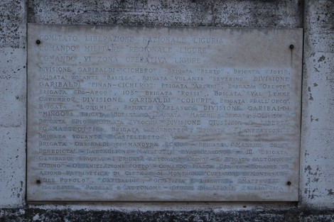 Monumento commemorativo dedicato ai membri del Corpo dei Volontari della Libertà.