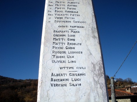 Monumento ai caduti di Romagnese, commemorazione dei soldati e delle vittime civili della guerra.
