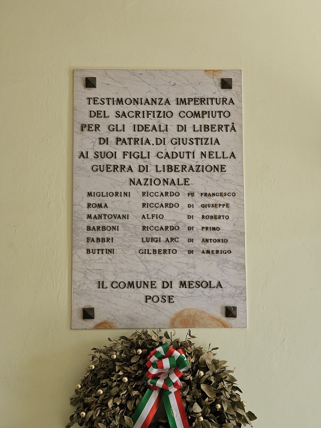 Lapide ai Caduti nella guerra di Liberazione, Comune di Mesola (FE), foto 1
