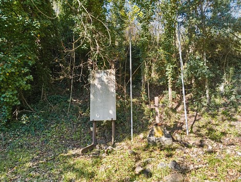 Monumenti a Naldi: un luogo di storia circondato da vegetazione, che ricorda eventi significativi del passato.