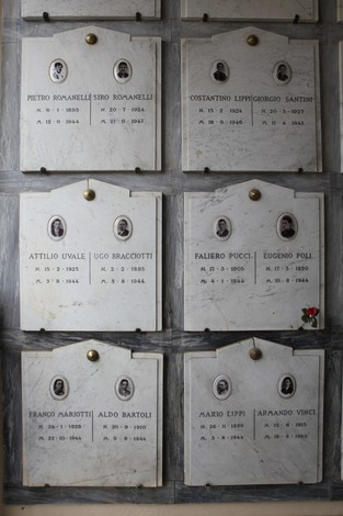 Sacrario dei partigiani fiorentini: omaggio ai caduti della Resistenza con targhe commemorative.