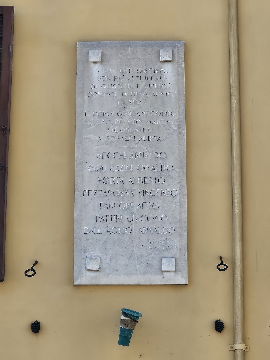 Lapide alle Vittime del fascismo, Comune di San Secondo Parmense (PR), foto 1