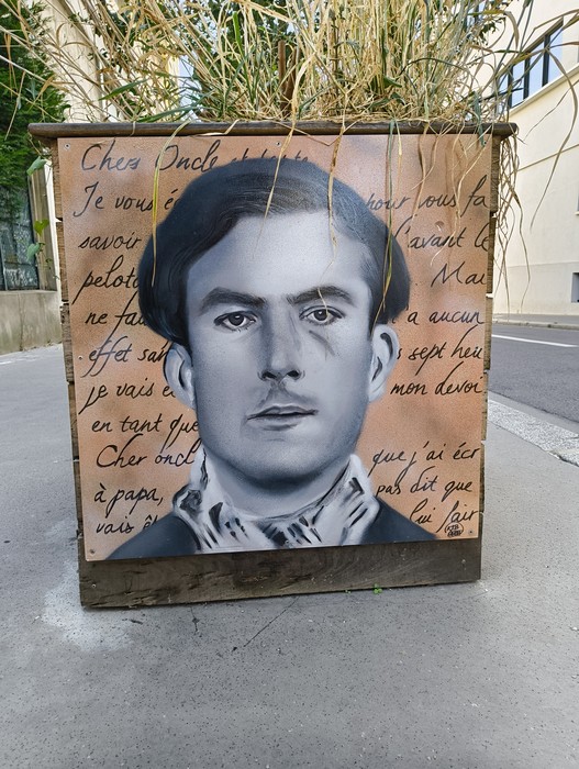 Ritratto di un partigiano del Gruppo Manouchian, simbolo di resistenza e lotta contro il nazifascismo.