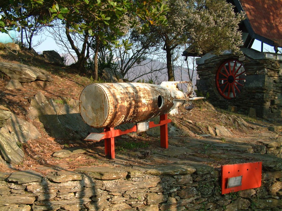 Esposto al Parco della Resistenza del Monte Brugiana, un pezzo di storia immerso nella natura.