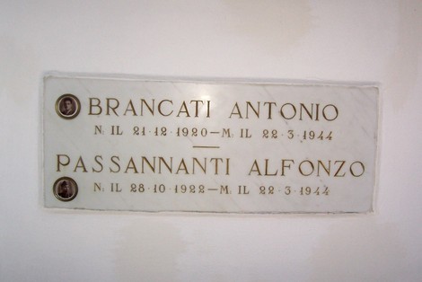 Cappella dei caduti di Monte Bottigli, commemorazione dei soldati Brancati Antonio e Passannanti Alfonzo.