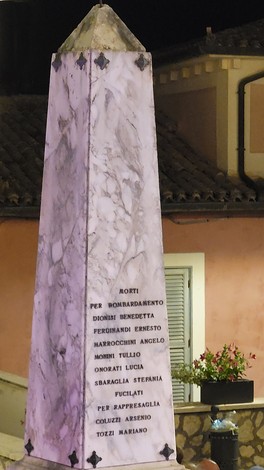 Monumento ai caduti di Canterano, dedicato alla memoria dei soldati locali.
