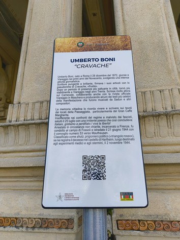 Pietra d'inciampo dedicata a Umberto Boni, in memoria della sua vita e del suo impegno durante la Seconda Guerra Mondiale.