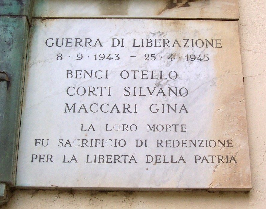 Lapide commemorativa dei caduti di Sant'Andrea a Rovezzano, in ricordo della Guerra di Liberazione.